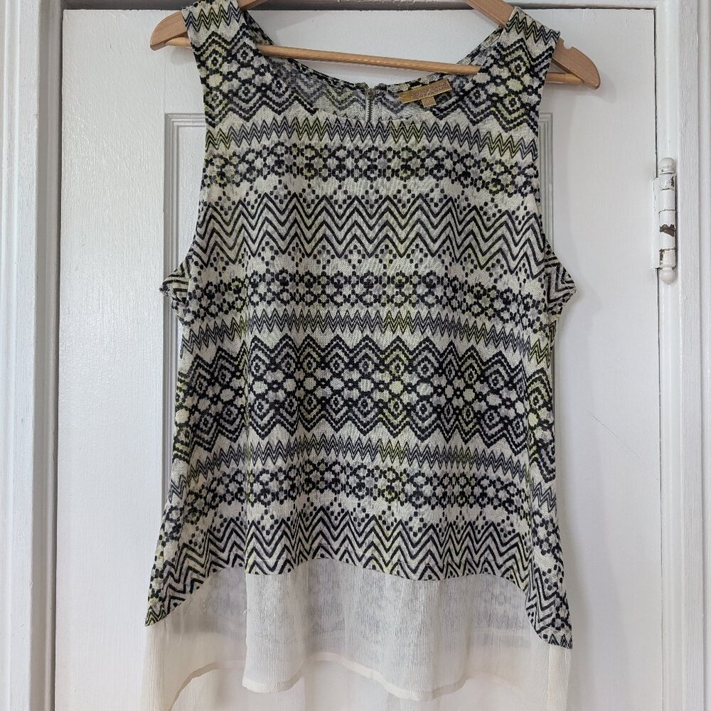 Princess Vera Wang Geometric Print High Low Hem Tank Top Size XL